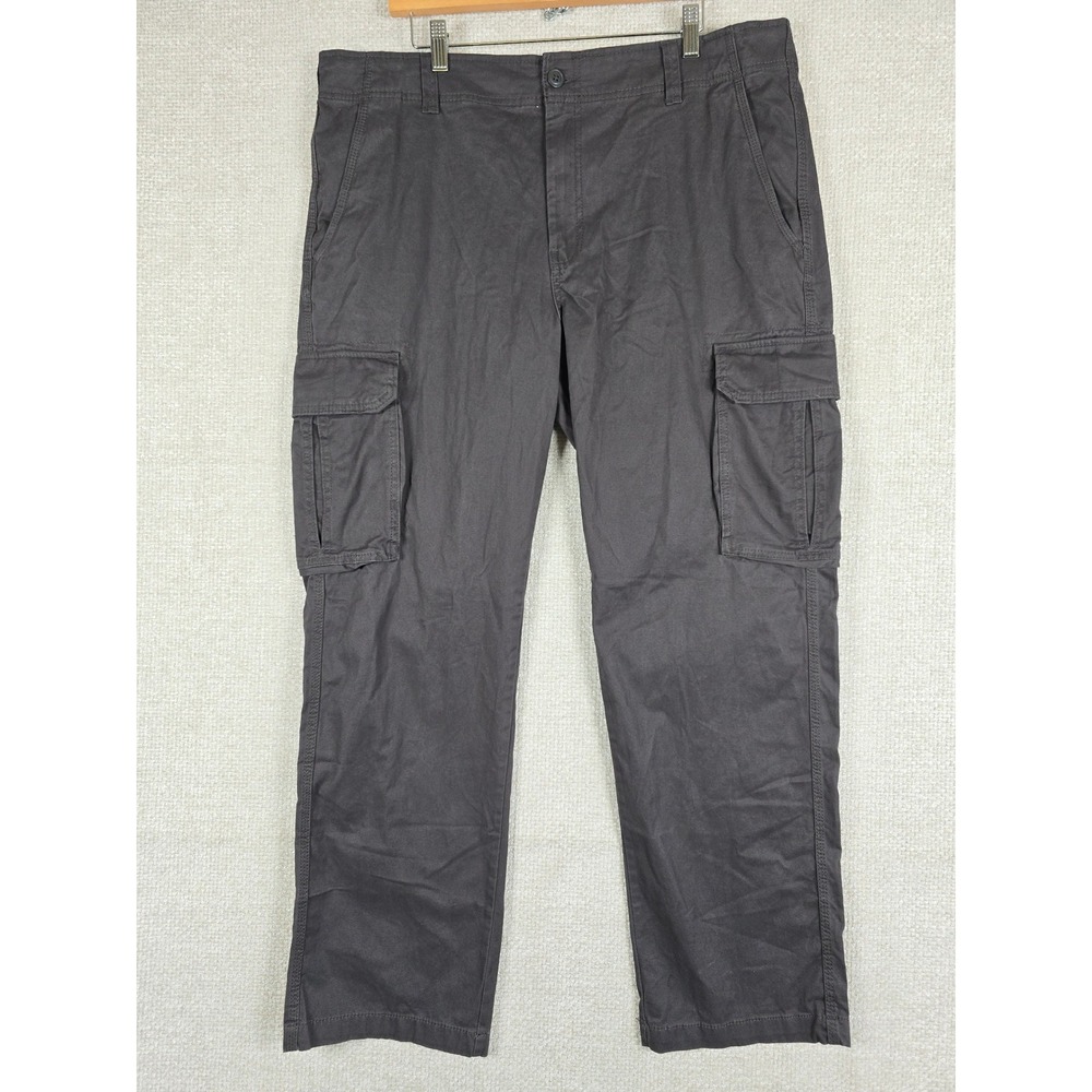 Goodfellow‎ & Co Mens Gray Straight Leg Cargo Pants 38x32 Stretch Cotton Utility